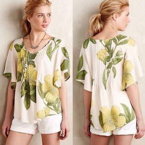 Anthropologie Maeve Fluttered Maya Blouse